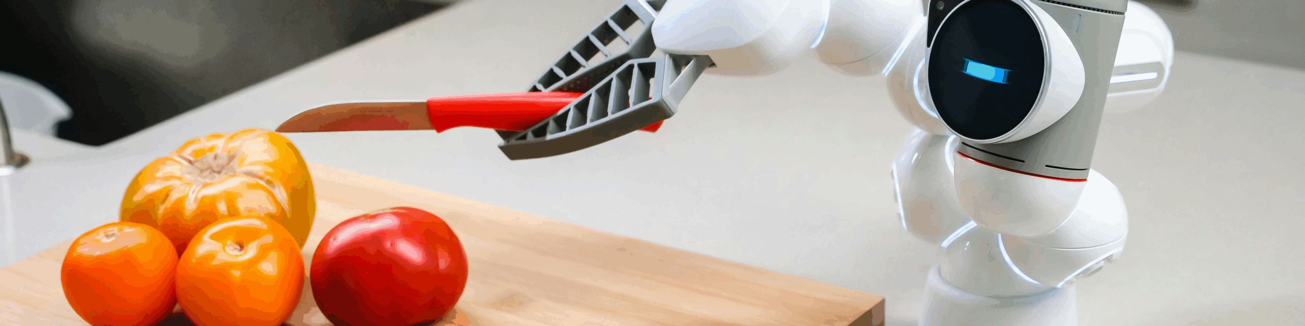 Robot chopping vegetables
