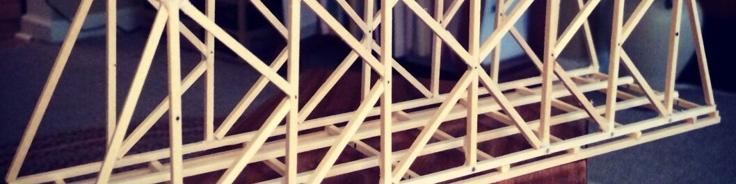 Truss Bridge Model Balsa wood model of a truss bridge